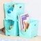 Basicwise Stackable Plastic Storage Bin - Clear Organizer Box for Closet, Pantry, Toys, Office - Sturdy, Cut Out Handles, Easy Access Even When Stacked - 10"W x 11"D x 9"H